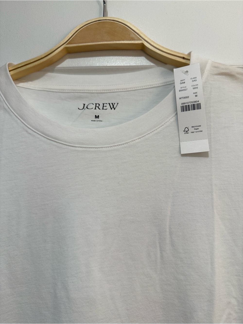 Women’s J. Crew Premium Jersey Long-Sleeve Crewneck Shirt in White - Picture 3 of 6